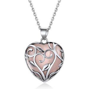 Tree of Life Wrapped Healing Crystal Necklaces 12 Month Birthstone Pendant